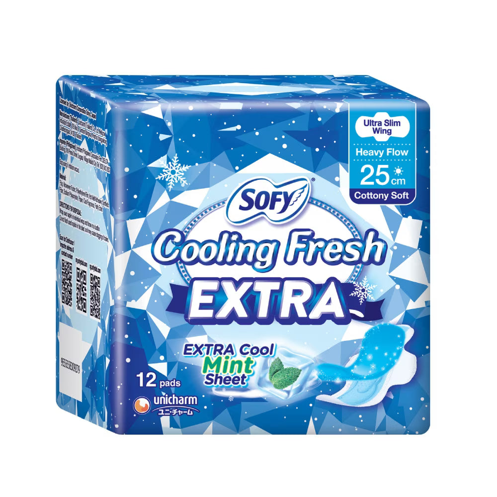 SOFY COOLING FRESH EXTRA DAY ULTRA SLIM WING 25CM 12S