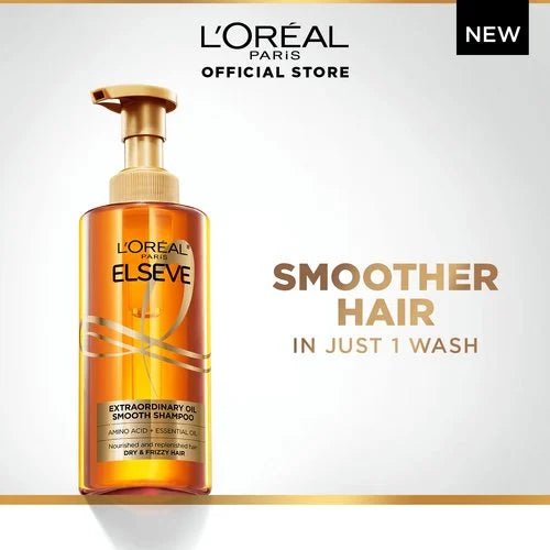 L'OREAL ELSEVE EXTRAORDINARY OIL SMOOTH SHAMPOO DRY & FRIZZY HAIR 440ML